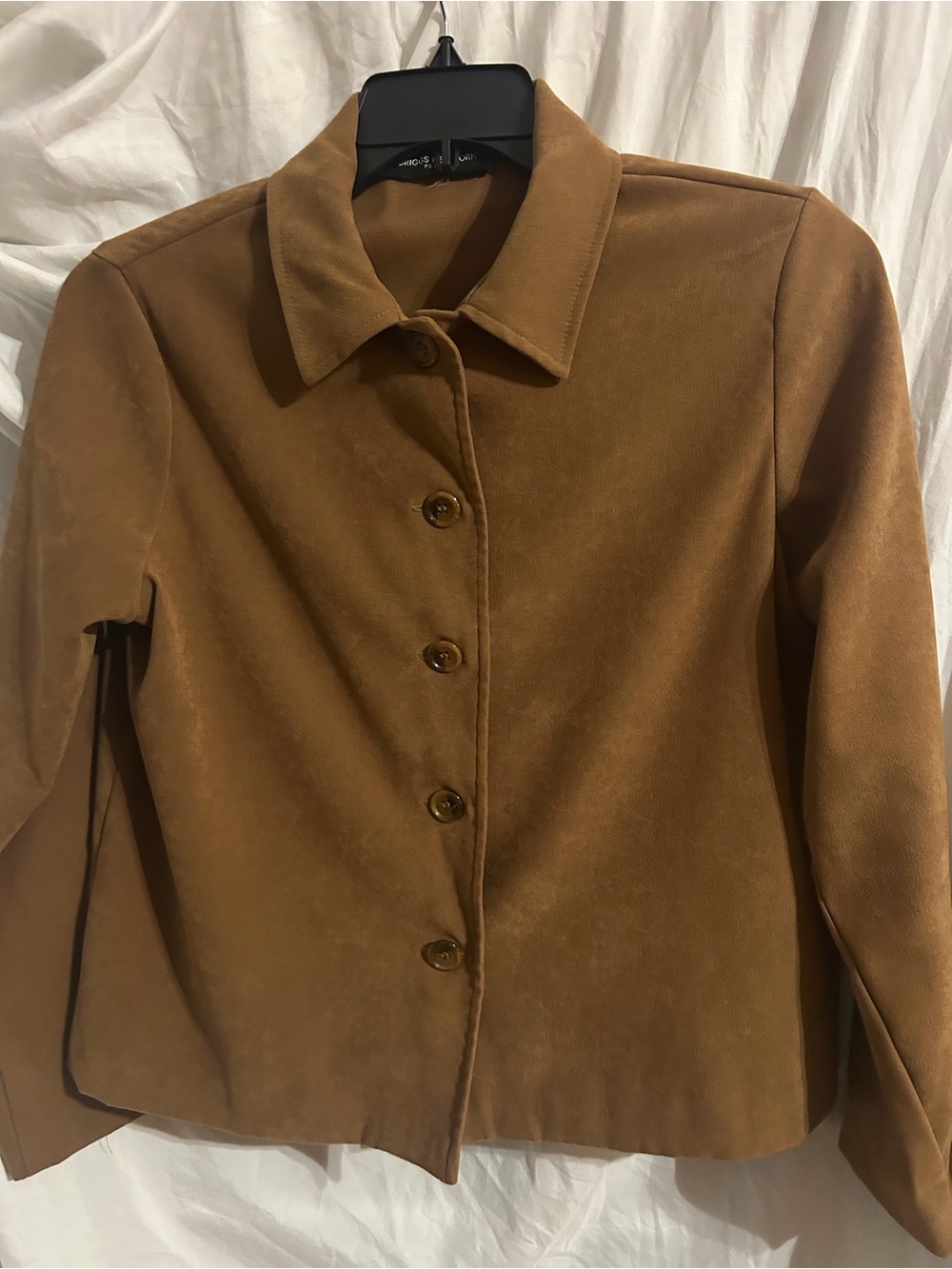 Briggs New York Camel Brown Button-Front Women's Jacket